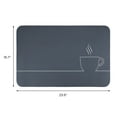 thumbnail image 7 of Large Diatomaceous Stone Dish Drying Mat, Quick Dry Coffee Bar Mat for Kitchen Counter, Dishes, Cups, and Utensils Gray 23.6*15.7 inch, 7 of 7