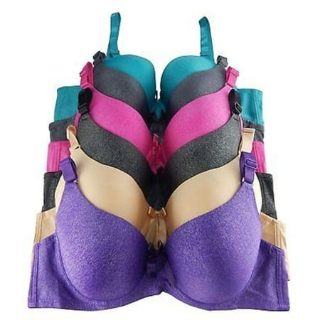 

Pack of 6 Women s Solid Soft Pad Supportive Full Cup Bra 8202 (40 C)