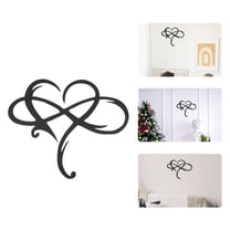 UNOMOR 1Pack Wall Decor Silver Heart Shape Iron Wall Art for Living Room Home Owners