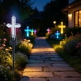 thumbnail image 7 of Solar Cross Garden Stake Color Changing LED Pathway Light Durable Weatherproof for Year‑Round Outdoor Use – No Wiring Needed, 7 of 7