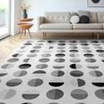 thumbnail image 6 of Well Woven Apollo Split Dot Mid-Century Modern White Flat Pile Easy to Clean 5'3" x 7'3" Area Rug for Living Room Dining Room Bedroom and Kitchen, 6 of 7