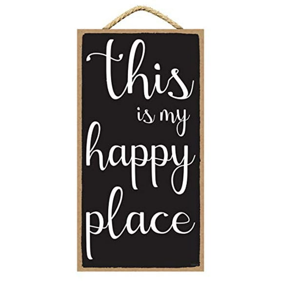 Novelty This Is My Happy Place - My Happy Place - Craft Room Decor - Craft Room Decorations - Home Decor Signs - Plaques with Sayings 8x12 Inch
