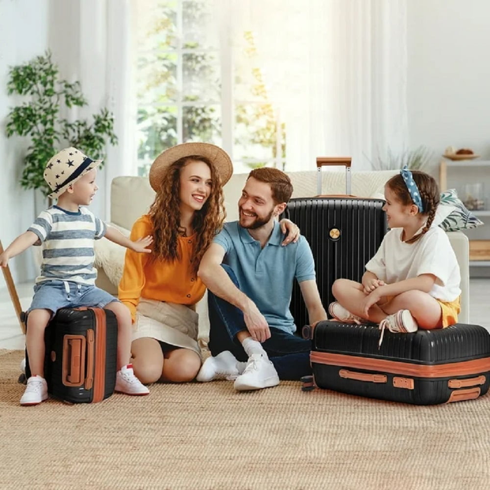 Joyway 6-Piece Hardside Luggage Set – 13/20/24/28 Inch Spinner Suitcases With TSA Lock, Expandable, Includes Travel & Toiletry Bags