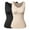 2 Pack Black Beige, variant on Shapewear Tank Tops with Built in Bra for Women Tummy Control Camisole Underskirts Body Shaper
