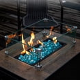 thumbnail image 2 of 10 Pound Fire Glass Diamonds 1 Inch, Fire Pit Glass for Gas Fireplace and Fire Pit, Caribbean Blue, High Luster, 2 of 7