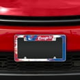 thumbnail image 4 of New York Hockey Ranger's Chrome Metal (Set of 2) License Plate Frames with Tie Dye Design, 4 of 6