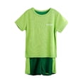 thumbnail image 2 of CAZOFW Toddler Boys Athletic Sets,Mesh,Breathable,Quick-Drying Tee Top and Basketball Shorts Set,2 Piece,Size 4-5t, 2 of 9