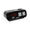 Sharp Digital Alarm Clock with 2X Power Outlets with Surge Protect and