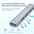 thumbnail image 3 of Amorosa Estación de Acoplamiento USB Type C 4 en 1, 5 Gbps, Aluminio, Puerto Múltiple y Carga, 3 of 7