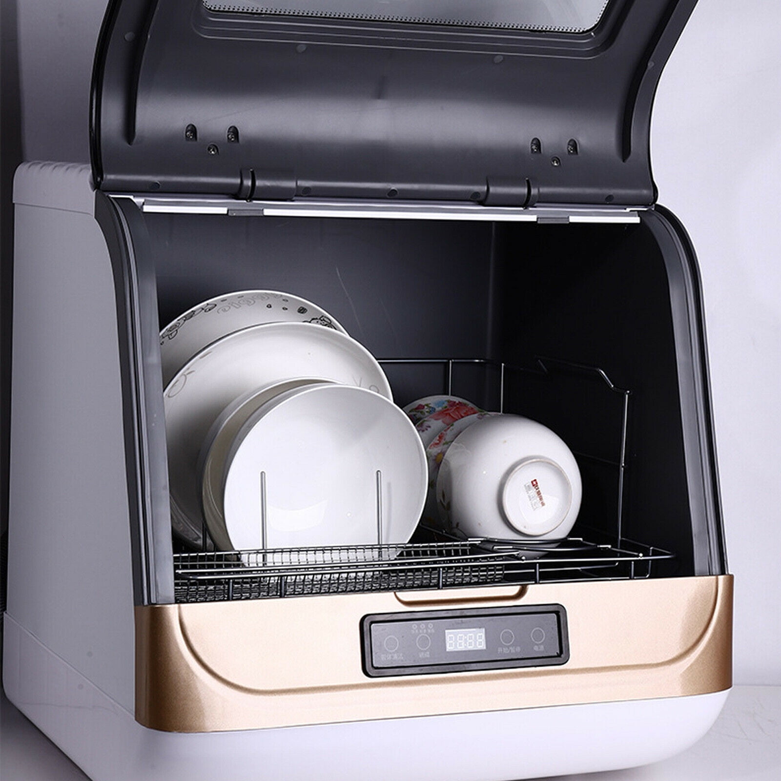  Portable Countertop Dishwasher, 6-Liter Compact Mini