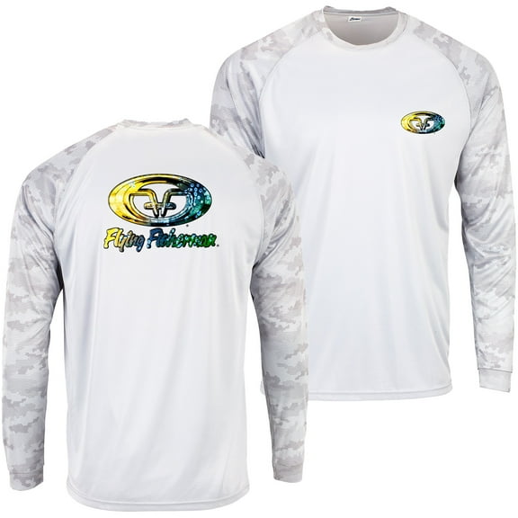 Flying Fisherman Mahi Skin Performance Long Sleeve T-Shirt - Large - White
