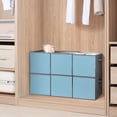 thumbnail image 6 of Set of 6 Collapsible Oxford Fabric Storage Cubes with Handles, Foldable Closet Organizer Bins for Clothes, Toys, Shelves, Home & Kitchen Dark Sky Blue, 6 of 7