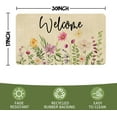 thumbnail image 3 of Spring Summer Door Mat,Flower Floral Butterfly Indoor Outdoor Non-Slip Doormat,Entryway Front Porch Farmhouse Spring Welcome Door Mat Colorful for Entrance Decor,30" x 17", 3 of 6