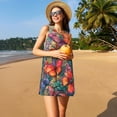 thumbnail image 3 of Pofeuu Butterflies On Rocky Cliff Print Women's Sleeveless Dress, Loose Fit Summer Dress, Casual Tank Dress for Women, 3 of 7