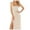 Beige, variant on WENWU Women Tie Strap Square Neck Dress Elegant Slit Swing Midi Dresses Peach Casual Dress Petite Maxi Dress