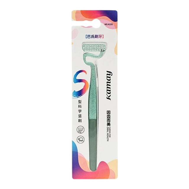 S-Shaped Soft Bristle Toothbrush For Gum Care, Encourages Vertical Brushing