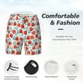thumbnail image 5 of Haiem Strawberries Mens Swim Trunks with Compression Liner 2 in 1 Swimming Shorts Stretch Swimwear Quick Dry,Board Shorts-XX-Large, 5 of 9