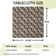 thumbnail image 2 of Multicolor Bigfoot and Checkerboard Pattern Square Fitted Tablecloth with Elastic Edge,Square Table Cover,Washable Elastic Table Cover for Home Kitchen Party Decor 34"x34", 2 of 6