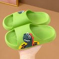 thumbnail image 2 of KPOPLK Kids Cloud Slides Boys Flip Flops Slip On Beach Sandals Youth Pool Shower Shoes EVA Summer Slippers Size 13,Green, 2 of 5