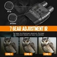 thumbnail image 5 of 1080P Night Vision Binoculars, 7-Gear Digital Infrared Binoculars,Infrared Night Vision Goggles with HD Video and Photo Modes, 32GB Card, Viewing from 984ft/300m, 5 of 10