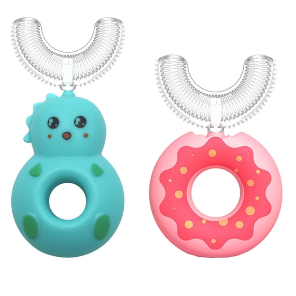 Cepillo de dientes en forma de U, paquete de cabezal de cepillo de dientes redondeados para niños