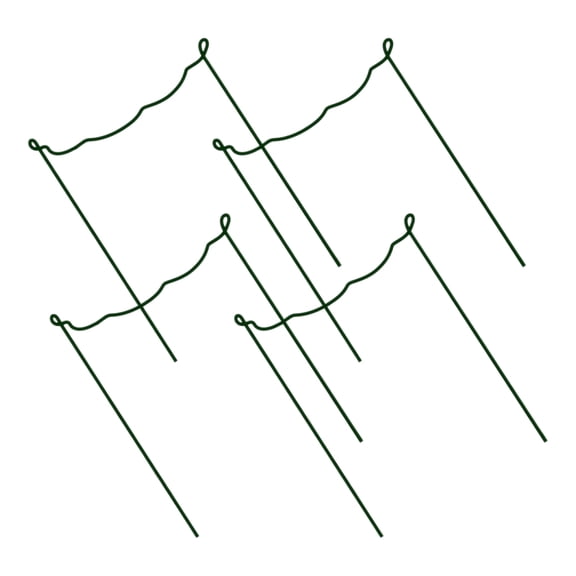 Pretyzoom 4Pcs Garden Plant Supports Green Stem Support Frame for Potted Plants