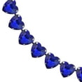 thumbnail image 4 of Blue Glass Heart Silvertone Heart Necklace for Women Jewelry for Women Size 20-22" Birthday Christmas Gifts, 4 of 7