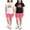 Blue, variant on Youth Girl's 3 Piece Active Outfit Set, 2 Tees and 1 Bottom (Purple (Grey/White), 6)