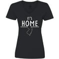 thumbnail image 3 of Inktastic It's Home- State of New Jersey Outline Women's V-Neck T-Shirt, 3 of 5