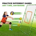 thumbnail image 4 of Volleyball Rebound Net, 5 Adjustable Rebound Angles Volleyball Net, Adjustable Training Practice Rebounder Bounceback Pitchback Screen for Multi-Sport Training(7*4FT), 4 of 9