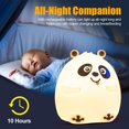 thumbnail image 4 of Cute Panda Light Up Animal Night Light para niños, lámpara de niño que cambia de color con pilas, oso de silicona, guardería, bebé, luz nocturna para niños, regalos de cumpleaños Sincero  Hogar, 4 of 7