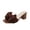 Brown, variant on Narveanno Women's Bow Summer Dress Sandals Slingback Flats Dressy Vacation Slip On Slides Shoes