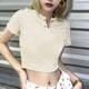 thumbnail image 2 of Top Corto de Manga Corta Nikou Camiseta Estampada Cuello en V Multifuncional, 2 of 9