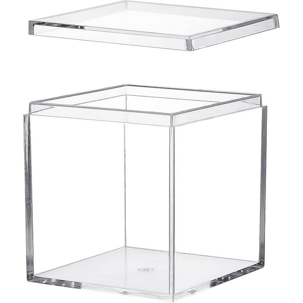 Uxcell Clear Acrylic Plastic Storage Box Square Display Case with