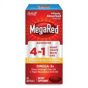 MegaRed-MegaRed Advanced 4-in-1 Omega-3 Softgel, 900 mg, 40 Count (96399)