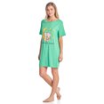 thumbnail image 2 of Casual Nights Women's Short Sleeve Printed Scoop Neck Sleep Tee - Green Moon Light, 2 of 5