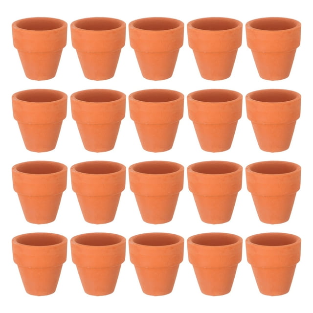 20 macetas pequeñas de cerámica roja, macetas de terracota, macetas de cerámica de arcilla