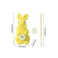 thumbnail image 3 of BiFandian Simulated Flocked Rabbit Ornament, Easter Bunny Figurine, Fluffy Rabbit Decor for Home, Table, Shelf, Spring Holiday, Decorative Accent Piece, 3 of 6