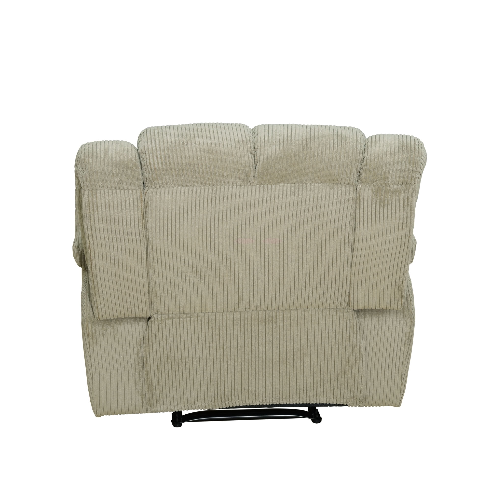 MAYEERTY Single Recliner Chair, Off-White Stripe Fabric Manual Reclining Chair for Living Room, Bedroom & Small Spaces