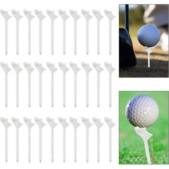 HWZWT 30pcs Golf Tees for Flightpath, Plastic Golf Simulator Tees System 10 Degree for