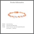 thumbnail image 5 of Gem Stone King 18K Rose Gold Plated Silver Bracelet for Women Set with Oval 4.63cttw Moissanite and Diamond, 5 of 5