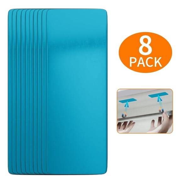 Under Cabinet Lights Magnetic stickys - Replacement Magnetic Strips with Adhesive Backing for Under Cabinet Lighting Universal Blue Iron Sheet for Cabinet Lighting(Non-Magnetic Rectangle, 8)