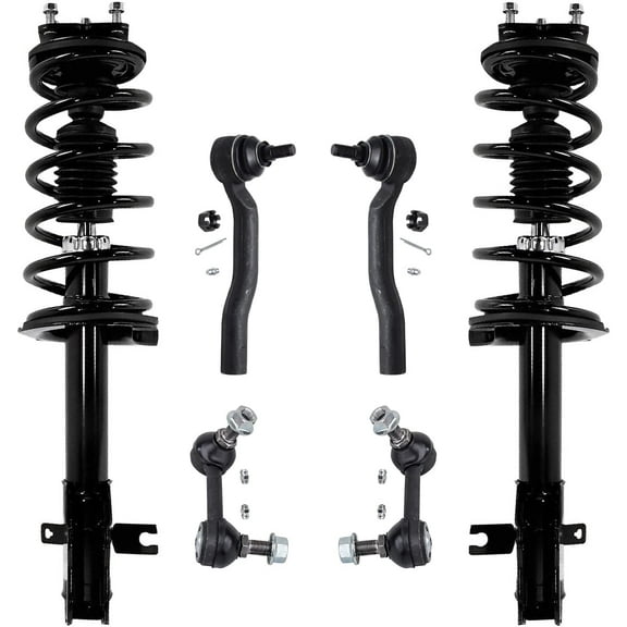 Detroit Axle - Front Struts & Coil Spring   Sway Bars   Outer Tie Rod End Links Replacement for 2007-2010 Mazda CX-9
