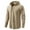 Khaki, variant on Ziynglg Men's Shirts Solid Color Hooded Drawstring Long Sleeve Casual Tops for Men