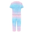 thumbnail image 5 of snilers Womens Lounge Set Short Sleeve V Neck T Shirts and Capri Pants 2 Piece Pajama Set Fashion Casual Sleepwear Matching Pjs Set, 5 of 6