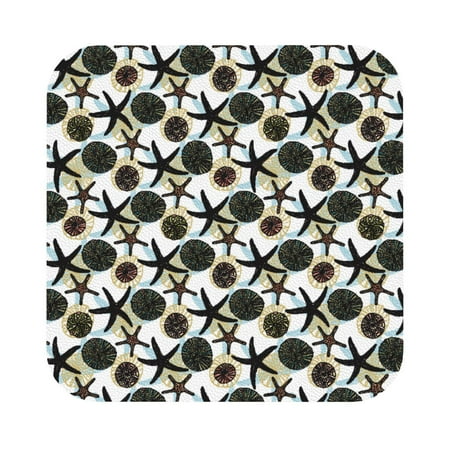 

Matuu Sea Urchin for Cup Coasters Set of 6 Leather Coasters Desk Coasters for Office Measures 4” x 4” Square