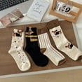 thumbnail image 2 of 4pair Cute Cartoon Dachshund Women's Socks Kawaii Harajuku Breathable Autumn Winter Fashion Dog Socks Women Business Christmas Gifts, 2 of 7