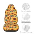 thumbnail image 4 of Wukai Diamond Bohemian Sunflower Full Set Car Seat Covers with Soft Padding Universal Auto Front Seats Protector and Cushion Mat, 4 of 5