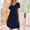 Navy Blue, variant on Womens Nightgown Short Sleeves Sleepwear V Neck Nightgowns for Women Petal Sleeves Houses Dress Sleepshirt