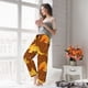 thumbnail image 5 of Balery Dinosaurs and Leaves Pantalones de pijama para mujer, pijamas ultraligeros, pantalones de estar por casa-Small, 5 of 6